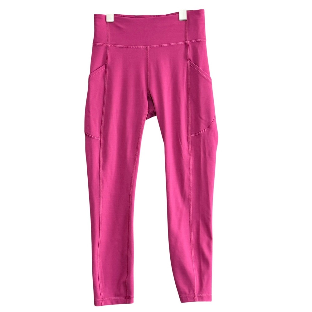 Lululemon Leggings Invigorate High Rise 25 Sz 4 Ripe Raspberry‎ Running Hot Yoga